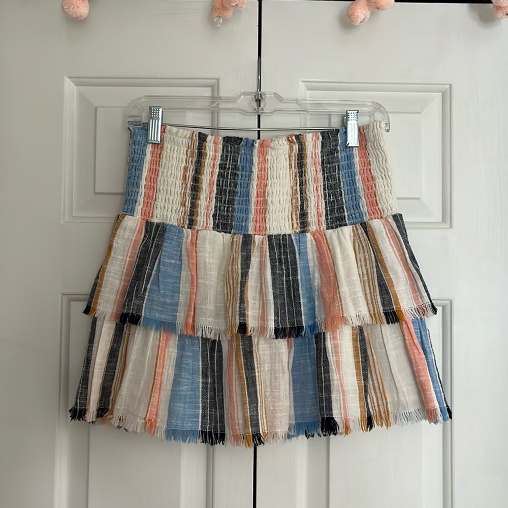 Aerie Smocked Waist Tiered Ruffle Skirt